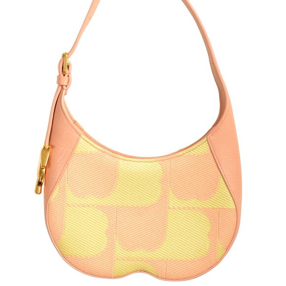 Burberry Women's "Small Chess" Textured Leather Logo Hobo Handbag Shoulder Bag - Picture 1 of 7